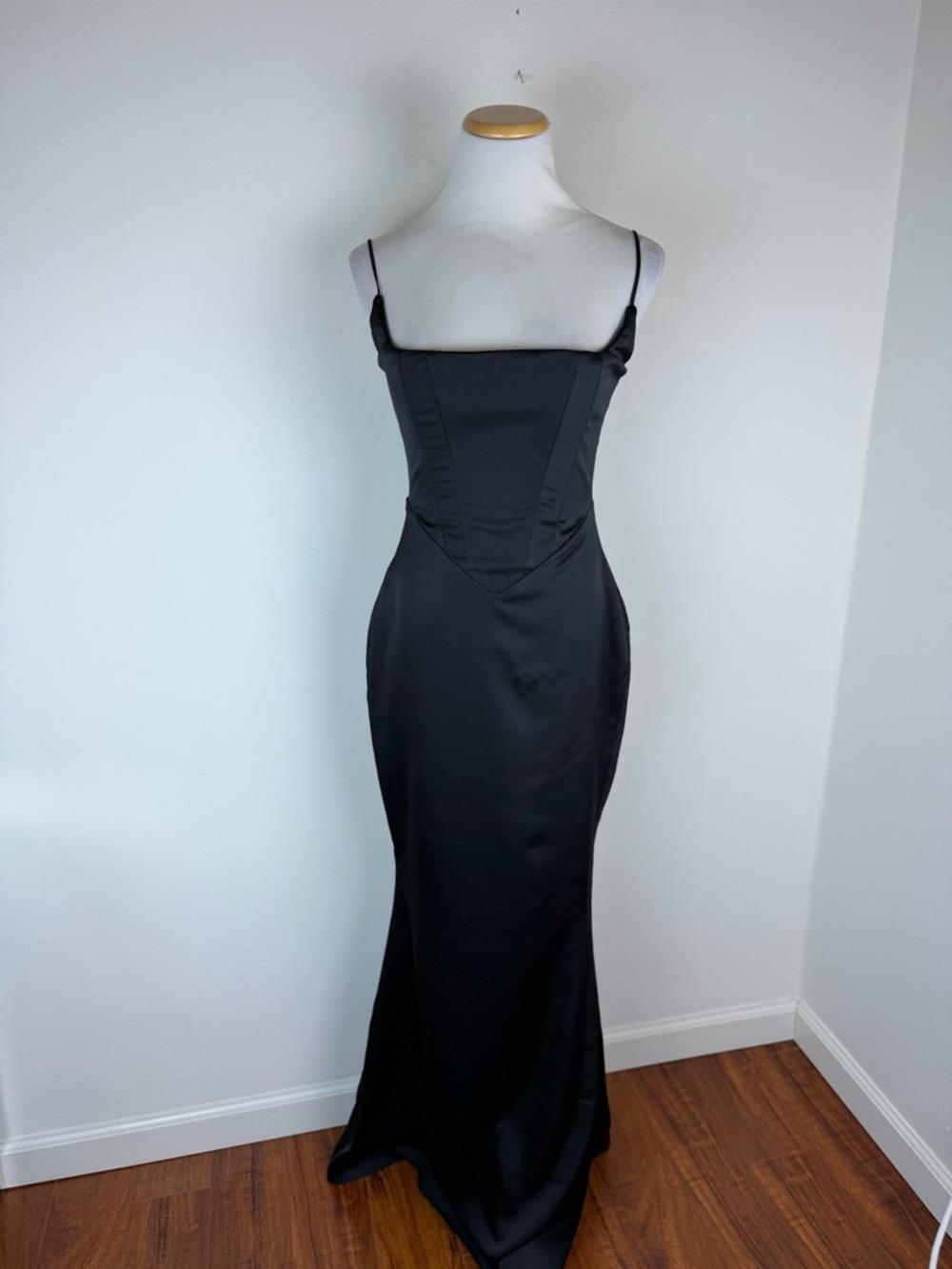 House Of CB Olivette black satin corset maxi dress Size S - Picture 5 of 8